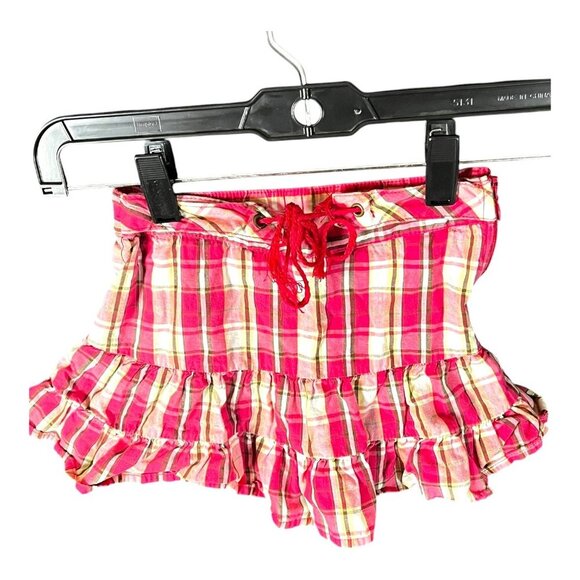 French Toast Girls Pink Plaid Ruffle Skort With Built-In Shorts Sz 5 Multicolor - Picture 8 of 9